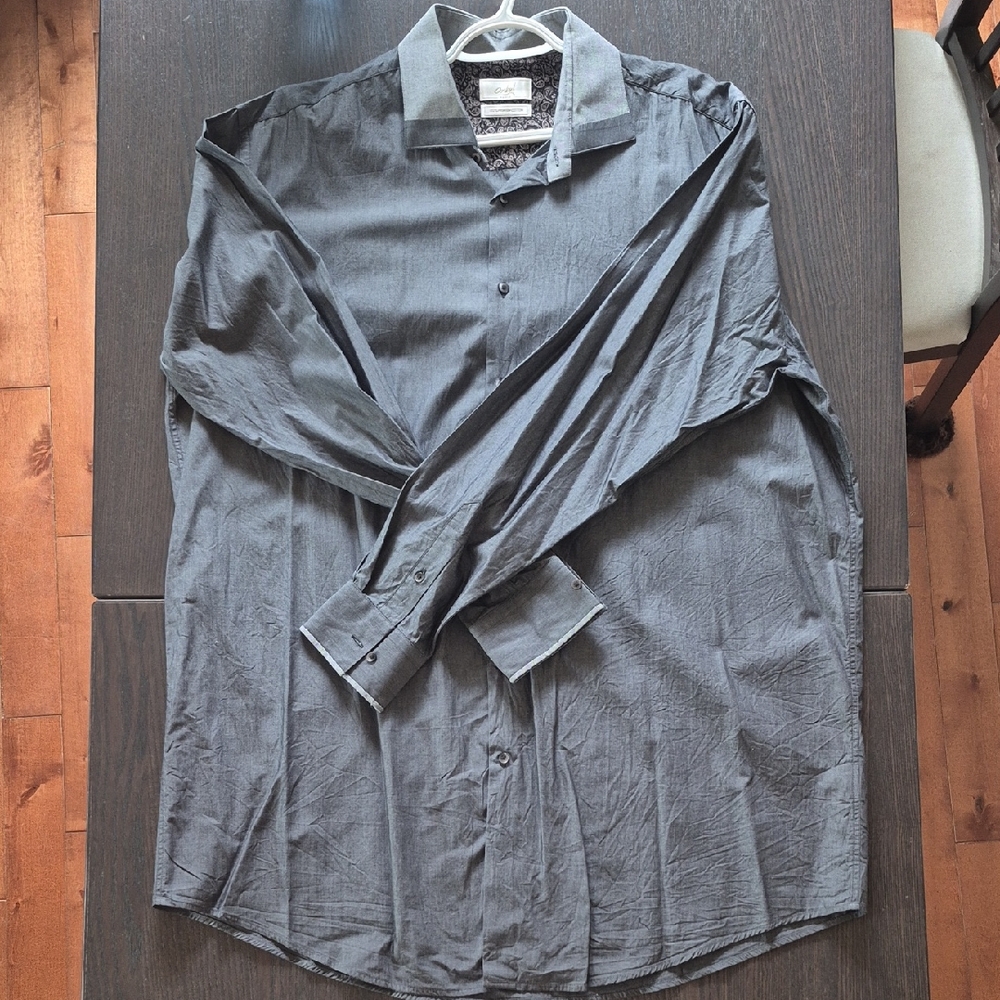 Oxford Men's Charcoal Button Down Shirt